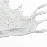 Maxbell Maxbell Sexy Women Lace Mesh Bikini Set Push Up Bra Swimwear Swimsuit White L