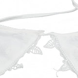 Maxbell Maxbell Sexy Women Lace Mesh Bikini Set Push Up Bra Swimwear Swimsuit White L