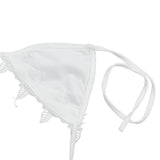 Maxbell Maxbell Sexy Women Lace Mesh Bikini Set Push Up Bra Swimwear Swimsuit White L