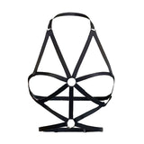 Maxbell Women Harness Bra Cage Bra Crop Top Black Strappy Sexy Costume Bra for Lady