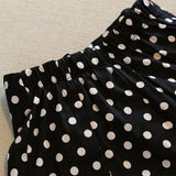 Maxbell Toddler Girls Summer Outfits Clothes T-shirt Tops Polka Dots Skirt Set 130