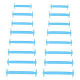 Maxbell 16 Pieces Silicone Elastic Shoelaces No Tie Shoe Laces Running NEW Blue - Aladdin Shoppers
