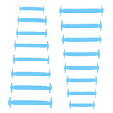 Maxbell 16 Pieces Silicone Elastic Shoelaces No Tie Shoe Laces Running NEW Blue - Aladdin Shoppers