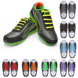 Maxbell 16 Pieces Silicone Elastic Shoelaces No Tie Shoe Laces Running NEW Brown - Aladdin Shoppers