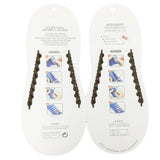 Maxbell Pair No Tie Elastic Silicone Shoelaces Brown Plus size - Aladdin Shoppers