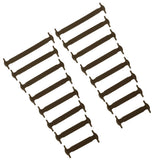 Maxbell Pair No Tie Elastic Silicone Shoelaces Brown Plus size - Aladdin Shoppers