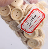 Maxbell 50pcs Heart Handmade 2 Holes Wooden Buttons Sewing Scrapbooking DIY 2cm - Aladdin Shoppers