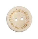 Maxbell 50pcs Heart Handmade 2 Holes Wooden Buttons Sewing Scrapbooking DIY 2cm - Aladdin Shoppers