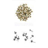 Maxbell 200Pcs Punk Mushroom Rivet Metal Studs Round Screw Craft DIY Bronze Silver