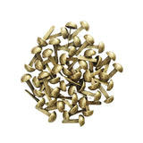 Maxbell 200Pcs Punk Mushroom Rivet Metal Studs Round Screw Craft DIY Bronze Silver