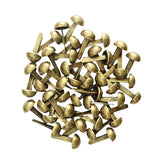 Maxbell 200Pcs Punk Mushroom Rivet Metal Studs Round Screw Craft DIY Bronze Silver