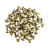 Maxbell 200Pcs Punk Mushroom Rivet Metal Studs Round Screw Craft DIY Bronze Silver