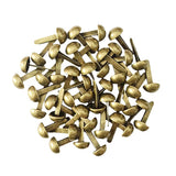 Maxbell 200Pcs Punk Mushroom Rivet Metal Studs Round Screw Craft DIY Bronze Silver