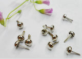 Maxbell 200Pcs Punk Mushroom Rivet Metal Studs Round Screw Craft DIY Bronze Silver