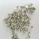 Maxbell 200Pcs Punk Mushroom Rivet Metal Studs Round Screw Craft DIY Bronze Silver