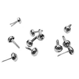 Maxbell 200Pcs Punk Mushroom Rivet Metal Studs Round Screw Craft DIY Bronze Silver