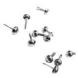Maxbell 200Pcs Punk Mushroom Rivet Metal Studs Round Screw Craft DIY Bronze Silver