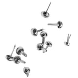Maxbell 200Pcs Punk Mushroom Rivet Metal Studs Round Screw Craft DIY Bronze Silver