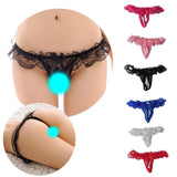 Maxbell Women's Sexy Thong G-string Lace Underwear Open Crotch Lingerie White - Aladdin Shoppers