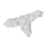 Maxbell Women's Sexy Thong G-string Lace Underwear Open Crotch Lingerie White - Aladdin Shoppers