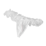 Maxbell Women's Sexy Thong G-string Lace Underwear Open Crotch Lingerie White - Aladdin Shoppers