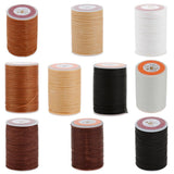 Maxbell 2pcs 113M 0.55mm Leather Sewing Round Waxed Thread Wax Cord Hand Stitching