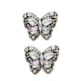 Maxbell Pair Sewing On Butterfly Rhinestone Applique For DIY Wedding Dress Shoe Clip - Aladdin Shoppers