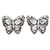 Maxbell Pair Sewing On Butterfly Rhinestone Applique For DIY Wedding Dress Shoe Clip - Aladdin Shoppers