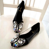 Maxbell Pair Sewing On Butterfly Rhinestone Applique For DIY Wedding Dress Shoe Clip - Aladdin Shoppers