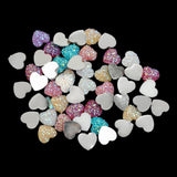 Maxbell 50PCS Mixed Resin Rhinestone Heart Flatback Embellishments for Scrapbooking - Aladdin Shoppers
