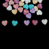 Maxbell 50PCS Mixed Resin Rhinestone Heart Flatback Embellishments for Scrapbooking - Aladdin Shoppers