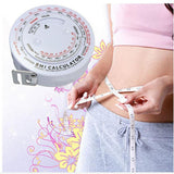 Maxbell Maxbell Body Mass Index Tape Calculator & Retractable Measure Diet Weight Loss Round
