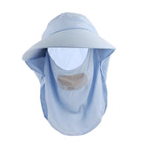 Maxbell Maxbell Multifunction Cotton Fold Sun Visor Hat Cap Outdoor Anti-UV Riding Cap Blue