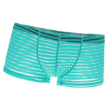 Maxbell Mens Sexy Sheer See Through Stripe Boxer Briefs Underwear Panties Green L - Aladdin Shoppers
