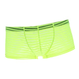 Maxbell Mens Sexy Sheer See Through Stripe Boxer Briefs Underwear Panties Yellow L - Aladdin Shoppers