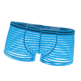 Maxbell Mens Sexy Sheer See Through Stripe Boxer Briefs Underwear Panties Blue XL - Aladdin Shoppers