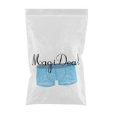 Maxbell Mens Sexy Sheer See Through Stripe Boxer Briefs Underwear Panties Blue XL - Aladdin Shoppers