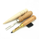 DIY Leather Craft Punch Tools Kit Stitching Carving Sewing Saddle Groover