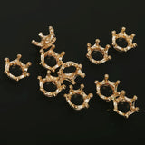 Maxbell 20Pcs Metal Crown Shape Charms Beads Jewelry Making Findings Assorted Size