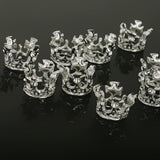 Maxbell 20Pcs Metal Crown Shape Charms Beads Jewelry Making Findings Assorted Size