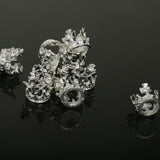 Maxbell 20Pcs Metal Crown Shape Charms Beads Jewelry Making Findings Assorted Size