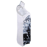 Maxbell Maxbell Women Sexy Fashion Sleeveless Printing Slim Round Neck Dress L