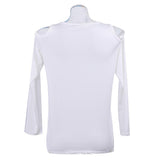 Maxbell Maxbell Women Strapless Long Sleeve Slim Round Neck Sexy T-Shirt White XL