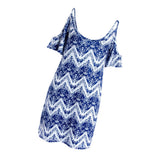 Maxbell Maxbell Women's Sexy Strappy Off Shoulder Summer Printed Mini Dress L