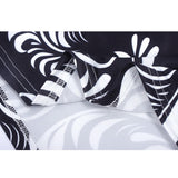 Maxbell Maxbell Women Sexy Black and White Printing Bodycon Boho Maxi Long Beach Sundress M