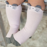 Maxbell Cotton Cartoon Newborn Toddler Knee High Sock Anti Slip Leg Warmers M Pink - Aladdin Shoppers