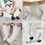 Maxbell Cotton Cartoon Newborn Toddler Knee High Sock Anti Slip Leg Warmers M Pink - Aladdin Shoppers