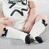 Maxbell Cotton Cartoon Newborn Toddler Knee High Sock Anti Slip Leg Warmers M White - Aladdin Shoppers