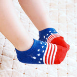 Maxbell Pairs Kids Toddler Socks Boat Socks For Boys Girl 2-4 Years M American Flag - Aladdin Shoppers