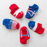 Maxbell Pairs Kids Toddler Socks Boat Socks For Boys Girl 2-4 Years M American Flag - Aladdin Shoppers